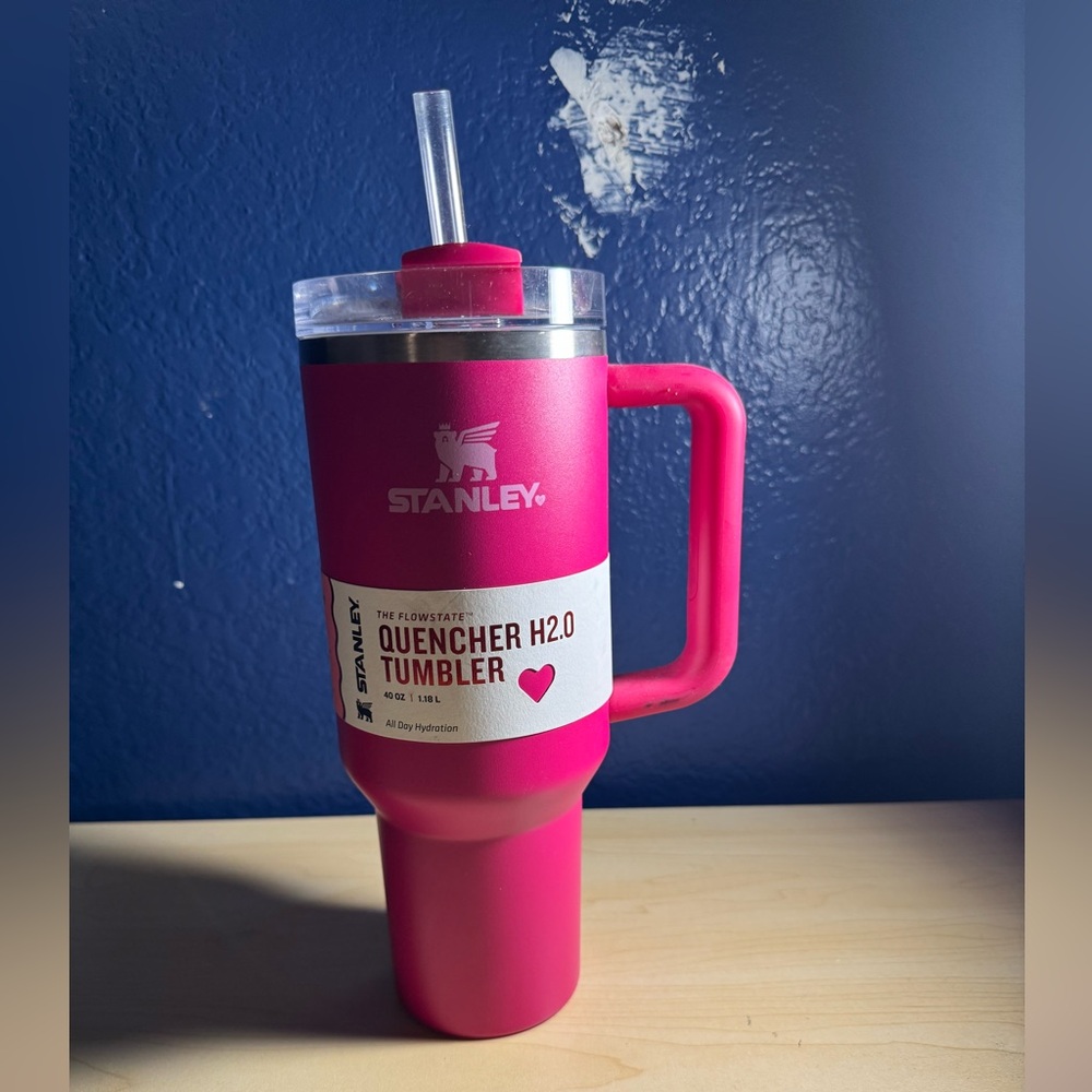 Valentines Stanley 40 oz Stainless Steel FlowState Quencher Tumbler PINK Target